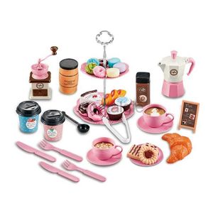 Cozinhas jogam comida para crianças Simulação Toys Toy Toys Set Diy Finque Play Toys Toys Food Coffee Machine Sobremesa Brinquedos House para meninas crianças 2443