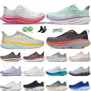 2024 ATLETIC ONS Cloud Red Bottoms Running Shoes Clifton 9 Bondi 8 Women Men Jogging Sports Trainers Free People Kawana White Black Pink Foam Runners Sneakers Storlek 47