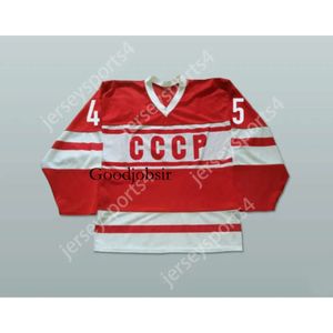 GDIR Custom CCCP Russland Donald Trump 45 Hockey Trikot Fake News New Top ED S-M-L-XL-XXL-3XL-4XL-5XL-6XL