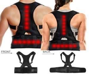 Magnetisk hållningskorrigeringsstöd Back Axel Brace Belt Justerbar Back Brace Lumbal Shoulder Support Belts For Men Women2510074