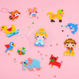 2400/3600pcs DIY Water Magic Adhesive Beads Free Tools Pegboard Sticky Water Beads Accessories Educational Toys for Kids Gift