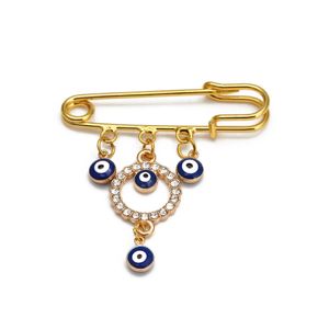 Pins, spille per spille 1pc Turchia blu oculare a sospensione in stile etnico con gufo/hamsa/fascino a mano/albero Clip di fibbia per goccia ot3j8