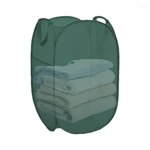 Laundry Bags Basket Collapsible Mesh Hamper Folding -Up For Clothes