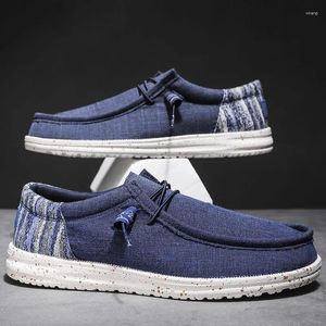 Walking Shoes Men Casual Fashion Soft Canvas Breathable Men's Flat Sneakers Outdoor Light Vulcanize