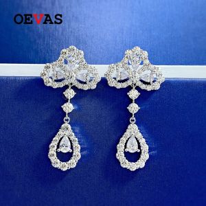 Earrings OEVAS 100% 925 Sterling Silver High Carbon Diamond Drop Earrings For Women Sparkling Wedding Party Fine Jewelry Gifts Wholesale