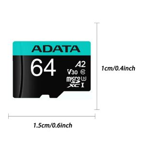 ADATA SDXC Micro Card 32GB 64GB 128GB 256GB A1 V10 U1 Class 10 UHS IメモリカードMicroSDカードフラッシュカードストレージカード用電話