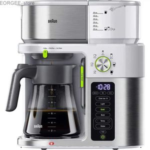 Kaffebryggare multiserve 10 koppar SCA -certifierad kaffemaskin med internt munstycke och vitt glas karat y240403