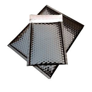 Guanti 50pcs/pacco grandi buste imbottite nere black che spediscono sacchetti di spedizioni di bolle brillanti