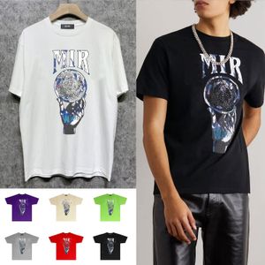 Designer Summer T-shirts masculina letra colorida marca impressão feminina Mulheres de manga curta Camiseta de camiseta de camiseta de camiseta