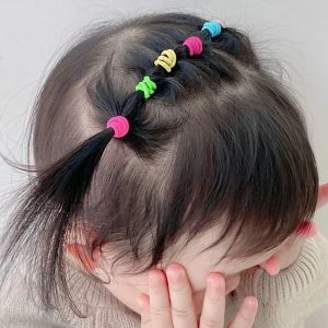 100 PCs/bolsa elástica faixas de cabelo meninas acessórios para cabelos infantis anel de cabelo chilom