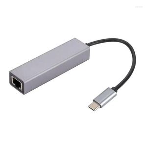 USB -Hubs Mini Hub -Erweiterungen 3.0 Typ C bis RJ45 Adapter Langable TRA Slim Tragable Data Appli für Laptop -PC -Drop -Liefercomputer Netto OTFWR