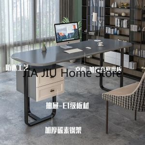Boss Single Office Desk Luxury Modern Italian Write Executive Office Desk Home Table Escritorio Ordenador Work Furniture QF50OD
