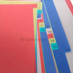 Teiler 31 Seiten Kunststoffpapier Farb Trennungspapier 11 Loch Löhne Blattpapier A4 Archiv Indexpapier Etikett Papierkatalog Markierungspapier