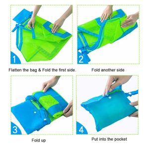 Children Beach Toys Protable Mesh Bag Kids Toys Storage Bags Swimming Beach Bag Foldable Travel Sand Play Tool Pouch Tote Bag