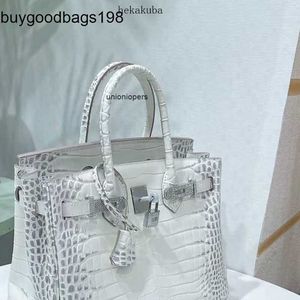 Himalayans handväskor kvinnor väskor avancerad krokodil vit handväska fashionyleilver spänne diamant korsk kohud kvinnors väska stor ayw