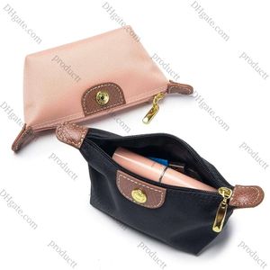 2024 Mini Delicate Coin Dumpling Bag Portable Nylon with Leather Lipstick Headphones Key Pouch Designer Handbags