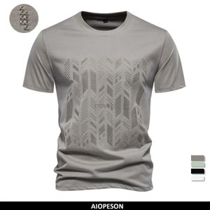 メンズTシャツ夏のクールコットンブレンドTシャツメン用の半袖ブランドの品質刺繍メンズTシャツ2443