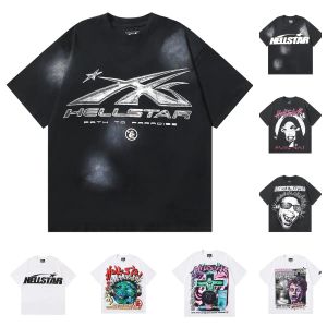 デザイナーTシャツブランドHellstar Men and Women Hell Star Polo Summer Shirts BreseableTShirt High Quality Fashion Tee Streetwear Pirnt Hip Hop Cotton Short Sleev 2mju