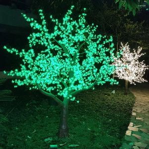 Kwiaty dekoracyjne Dekoracje świąteczne Naturalne drzewo Piąg LED sztuczny Cherry Blossom Light 2,5 m Wysokość 110/220V