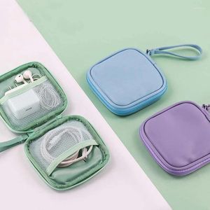 Storage Bags Candy Square Coin Purse PU Women Cute Mini Wallet Zipper Pouch Girl Kids Card Money Key Lipstick Earphone