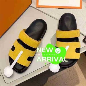 Oran Sandals Summer Leather Slippers Genuine Leather Sandals Foam Runner Platform Genuine Leather Shoes Sandal Beach Novelty