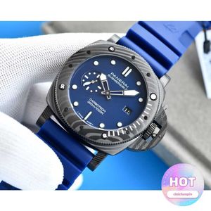 Zegarek designerski zegarki dla męskiego mechanicznego automatycznego ruchu szafirowe lustro 47 mm gumowe obserwowanie Sport sportowe luksusowe zegarki Weng