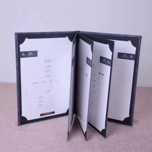 Suprimentos PU Leather LoosEleaf Receita de menu de capa dura Fazendo a lista de preços Inserir Lista de vinhos de impressão personalizada de impressão personalizada