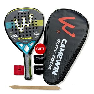 Racket Beach Carbon Fiber Tennis 18K Grip Antivibrators Padel Paddel Shovel Mens Woman Fashion Beach Bag 240401