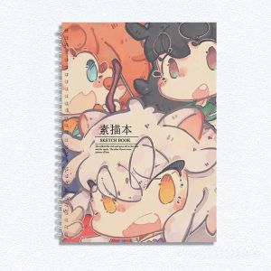 Fotografi A4 Hard Shell Sketchbook Color Anime Cover Art Students Special Thicked Looseleaf Color Lead Mark Book Learning Stationery
