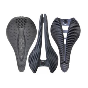 Balugoe 3D Impresso Bicycle Saddle Fiber Hollow Confortável respirável MTB Bike Bike Cycling Seat peças 6*6mm 240319