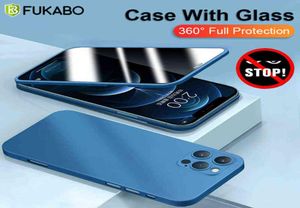 360 iPhone 12のフルカバー保護ケース13 Pro Maxプライバシースクリーンプロテクター12 13ミニ抑制ガラスカマラレンズプロテクターH6959402