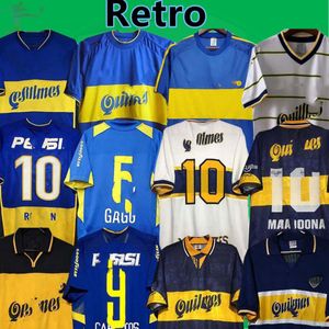 84 95 96 97 98 99 Boca Juniors Retro Soccer Jersey Maradona Roman Caniggia Riquelme 2002 Palermo Football قمصان Maillot Camiseta de Futbol 99 00 01 02 03 04 05 06 1981