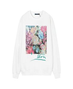 22SS Designer Men039S Hoodies Designer Capuz do moletom luxo Sorto de tinta pintada à mão Pintura de impressão de impressão Pullover de manga longa H5723005