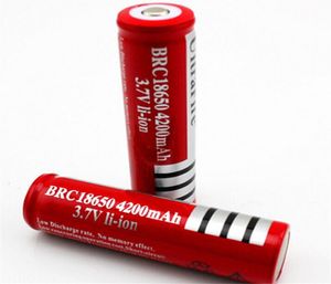 Nya BRC18650 för ultrafre laddningsbar 37V liion litiumbatteri 4200mAh -batterier för laserpenna LED -strålkastarljus3344792