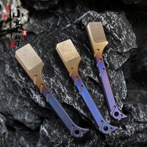 Tools Titanium Alloy Crowbar Bottle Opener Tactical Multifunction EDC Tool Outdoor Tool Card Key Pendant Box Cutting Tool