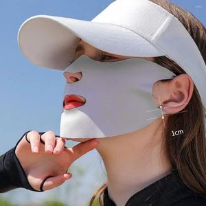 Cycling Caps Riding Face Guard Trendy Earloop Type Sweat Absorption Women Double Layer Ice Silk Accessories