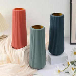 Vasi Anti Flow Flower Vase Nordic Style Imitazione Disposizione in ceramica Decorazione per la casa in plastica moderna