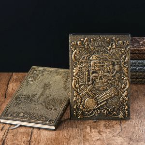 Defterler Vintage Notebook 3D Ölüm Büyü Defter Ofis Bullets Günlük Seyahat Günlüğü Notları Kitap Okulu Malzemeleri Erkek Tatil Hediyesi
