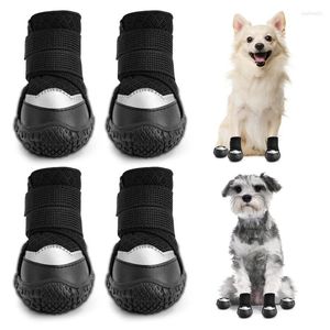 Dog Apparel 4pcs Breathable Shoes Anti-Slip Boots Rubber Waterproof Pet Protector For Outdoor Hiking Running Puppy