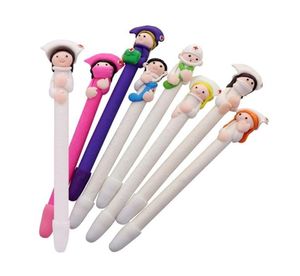 40 PCSLOT Söt Creative Stationery Whole Cute Doctor Nurse Polymer Caly Ball Pen Character Ballpoint Pen NiB 05mm Nurse 21107287732