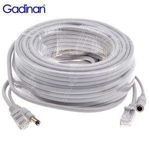 Gadinan CAT5/CAT-5E Ethernet-kabel RJ45 + DC Power CCTV-nätverk LAN-kabel 5M/10M/15M/20M/30M för system IP-kameror och NVR-syste