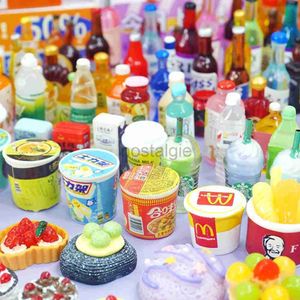 Kitchens Play Food Cute Mini Doll House Supermarket Food Snack 1/6 Mini Cake Wine Beverage Plush Doll BJD Doll Kitchen Accessories Girl Gift Toy 2443