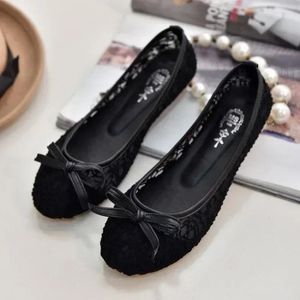 Casual Shoes 2024 Women Flats Ballet Fashion Bow-Knot Slip On Cut Outs Flat Sweet Hollow Summer Breattable Female