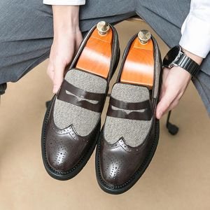 Casual Shoes Italian Gentleman Style Lefu Men's Brock High Quality Wedding Spring And Autumn Suit Business