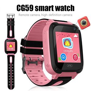 Orologi CG59 bambini bambini Smart Watch GSM GPRS Phone Tracker LBS Posizionamento della frequenza cardiaca Monitoraggio della pressione sanguigna Fitness Tracker