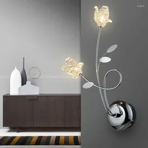 Wall Lamp European Style LED Modern Living Room Bedroom Bedside Simple Creative Staircase Aisle Warm Wedding