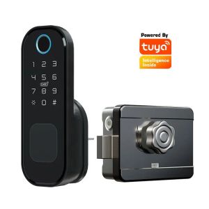 Lock Tuya Security Waterproof Wifi Fingerprint Lock IC Card Digital Smart Door Lock Electronic Password Lock For Home and Hotel