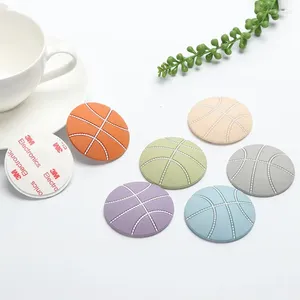 Bath Mats Rear Refrigerator Basketball Anti Collision Sticker Seamless Door Handle