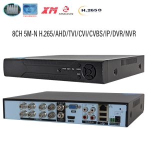 Kayıt cihazı Xmeye 8Ch Yüz Algılama AHD DVR 8 Kanal 5mn Gözetim 6 Arada 1 TVI CVI CVBS Hibrid Güvenlik CCTV HDMI VGA Video P2P NVR