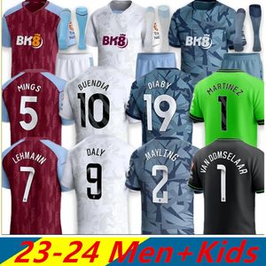 2023 2024 Buendia Soccer Maglie Kit Kit Kit Home Away Third 3 ° 23 24 Fan Fals Shirt Versione giocatore Mings Aston Villas McGinn Watkins Bailey Kamara